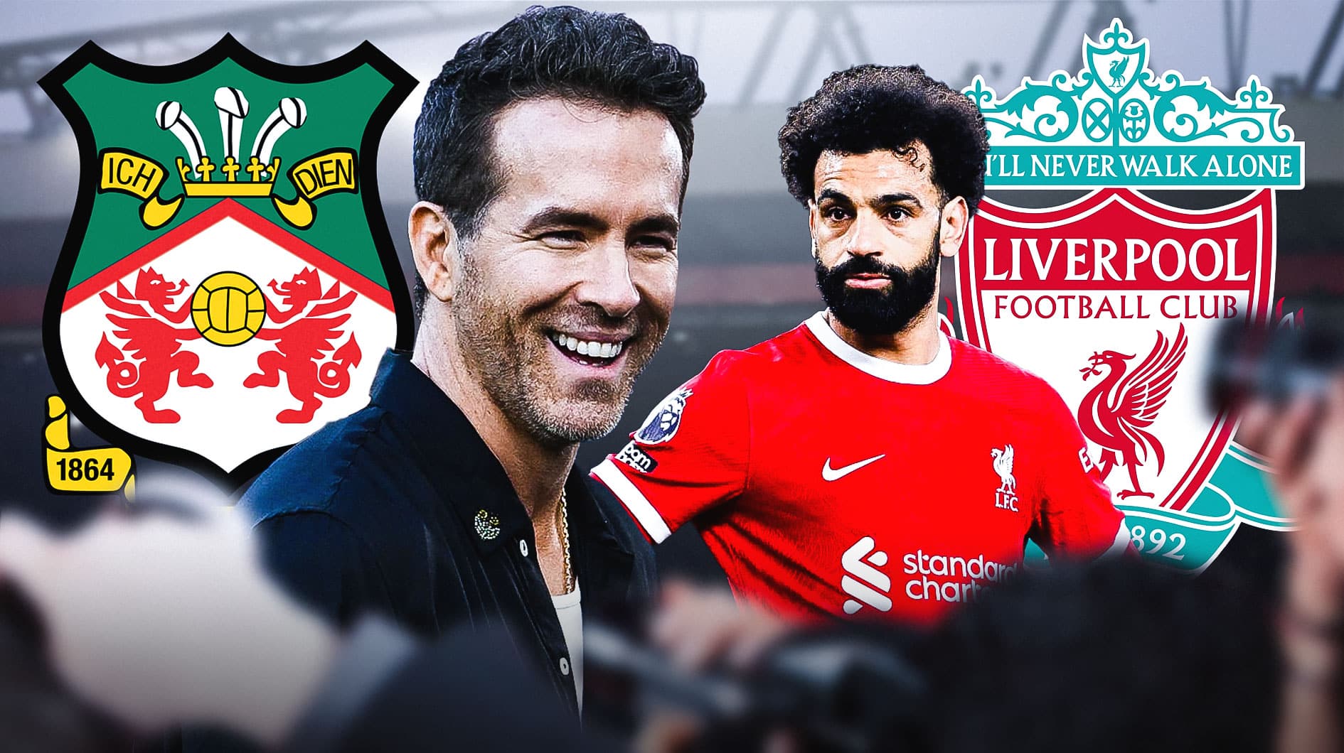 Ryan Reynolds approaches Liverpool star Mohamed Salah for transfer talks